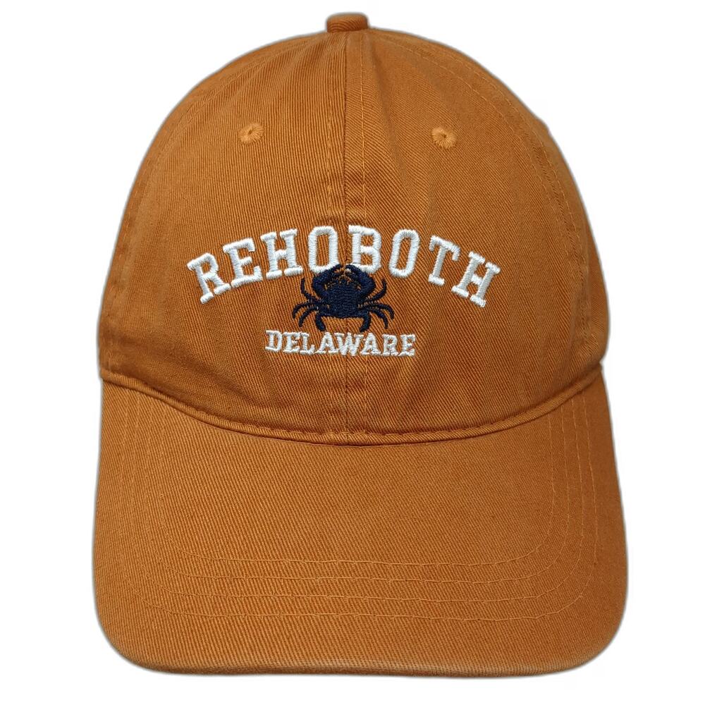 new vibe Baseball Cap Brown One Size Strapback Rehoboth Delaware Crab Hat Cotton